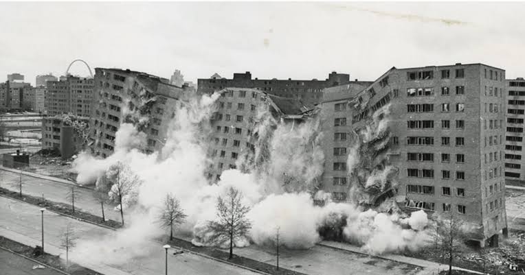 The Pruitt-Igoe housing project, central to the paper's history